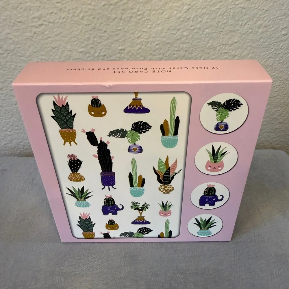 Note Card Set — Garden Themed with Garden Stickers